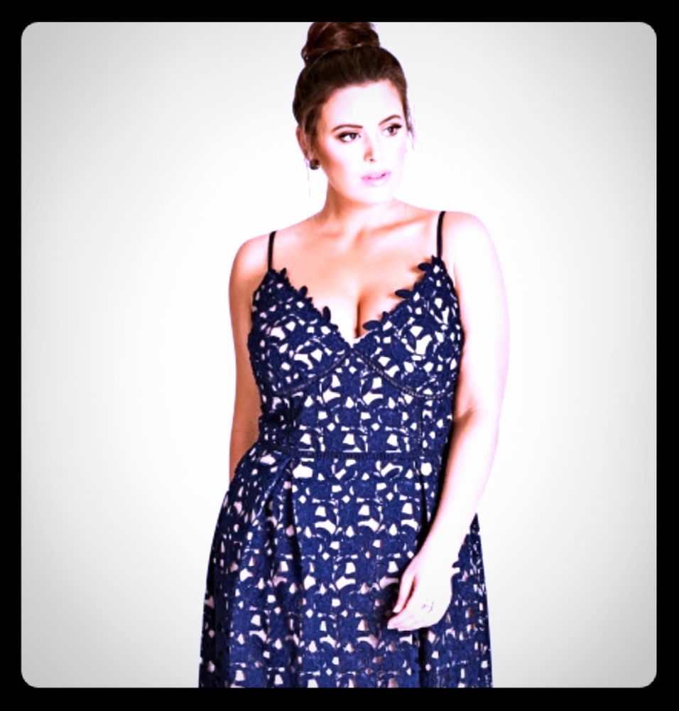 *NWT* Crochet Fit & Flare dress